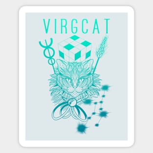 Zodiacat, a zodiac cattery: virgo - virgcat Sticker